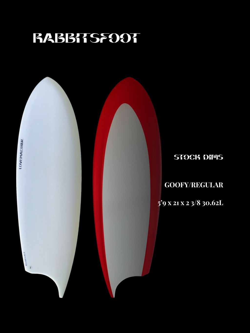 Custom_Love_Machine_surfboards_RABBITSFOOT_Finless