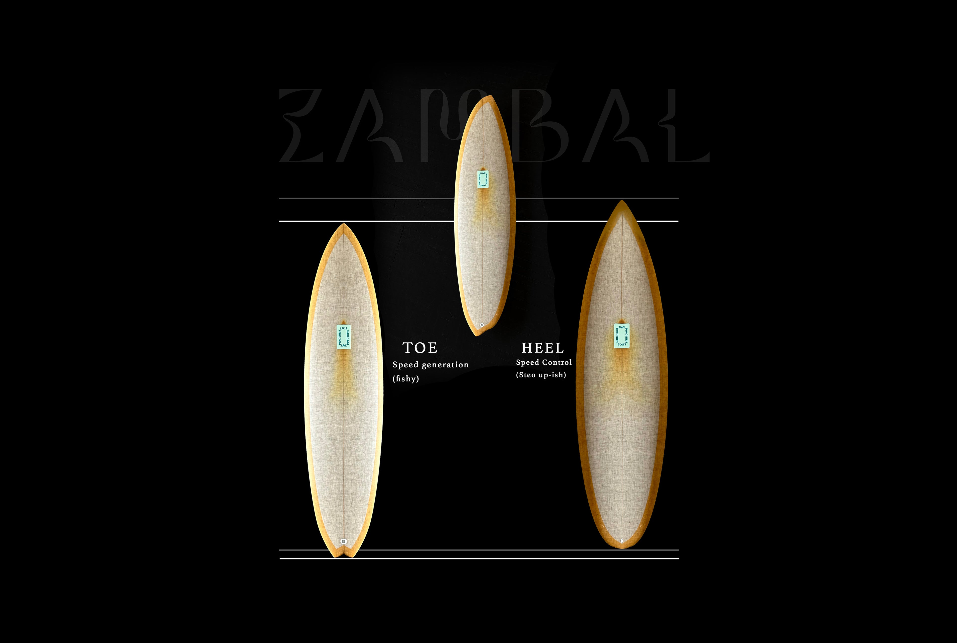 Planche de surf asymétrique - Zambal
