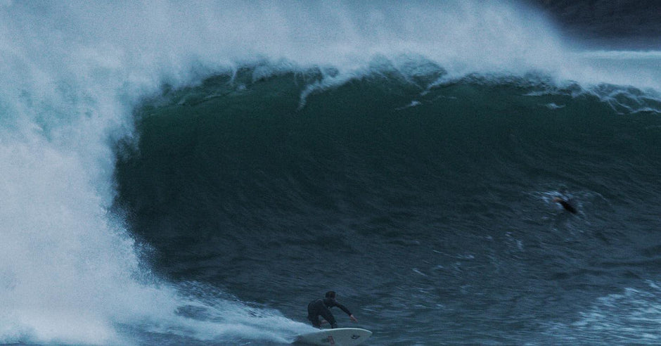 William Aliotti surfing Mundaka on his Wills Fish